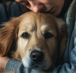 Schmusen mit Hund
